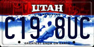 UT license plate C198UC
