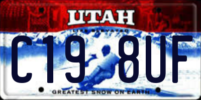 UT license plate C198UF