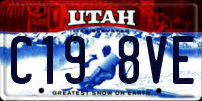 UT license plate C198VE