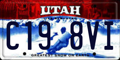 UT license plate C198VI
