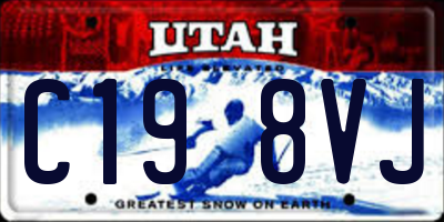 UT license plate C198VJ