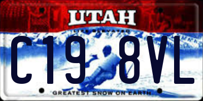 UT license plate C198VL