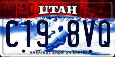 UT license plate C198VQ