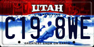 UT license plate C198WE