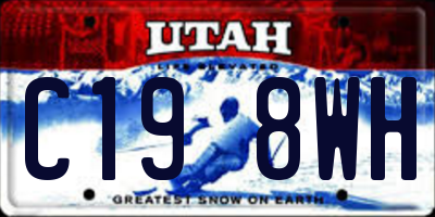 UT license plate C198WH
