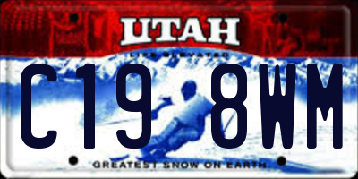 UT license plate C198WM