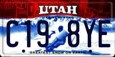 UT license plate C198YE