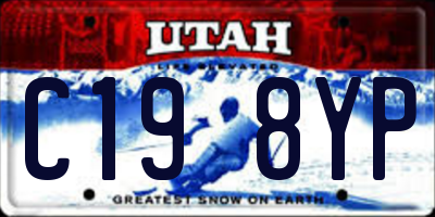 UT license plate C198YP