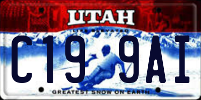 UT license plate C199AI