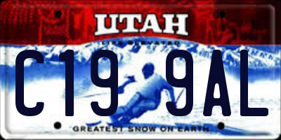 UT license plate C199AL