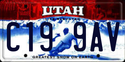 UT license plate C199AV