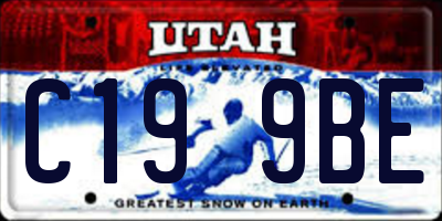 UT license plate C199BE