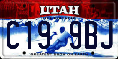 UT license plate C199BJ