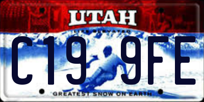UT license plate C199FE