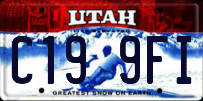 UT license plate C199FI