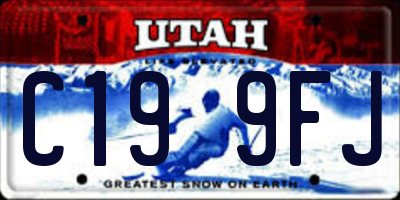 UT license plate C199FJ