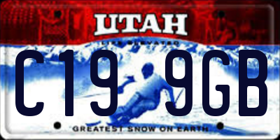 UT license plate C199GB