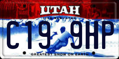 UT license plate C199HP