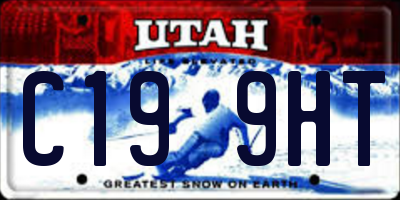 UT license plate C199HT