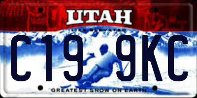 UT license plate C199KC