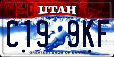 UT license plate C199KF