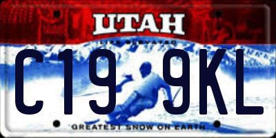 UT license plate C199KL