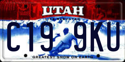 UT license plate C199KU