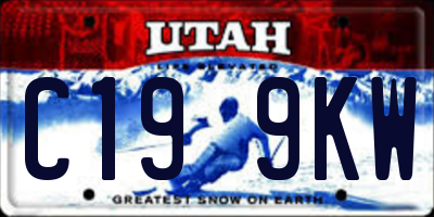 UT license plate C199KW