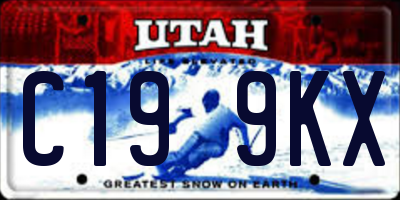 UT license plate C199KX
