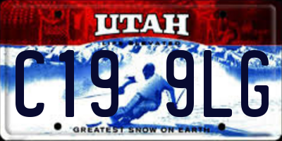 UT license plate C199LG