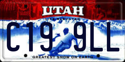 UT license plate C199LL
