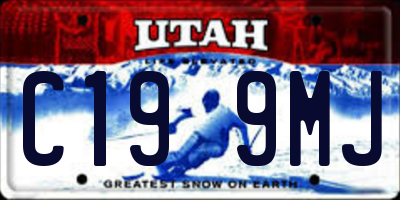 UT license plate C199MJ