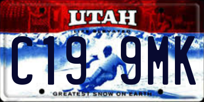 UT license plate C199MK