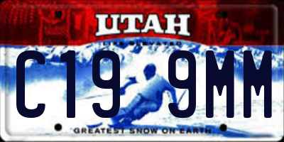 UT license plate C199MM