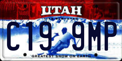 UT license plate C199MP