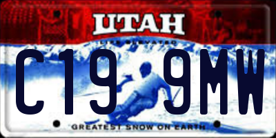 UT license plate C199MW