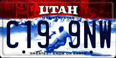 UT license plate C199NW