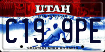 UT license plate C199PE