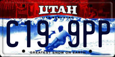 UT license plate C199PP