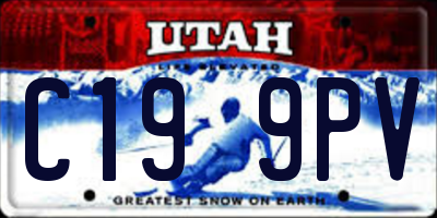UT license plate C199PV