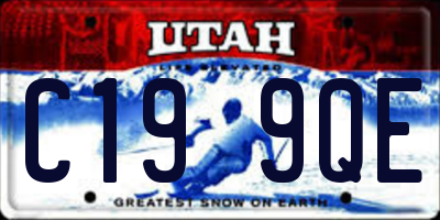 UT license plate C199QE