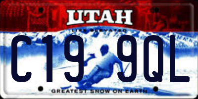 UT license plate C199QL