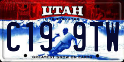UT license plate C199TW
