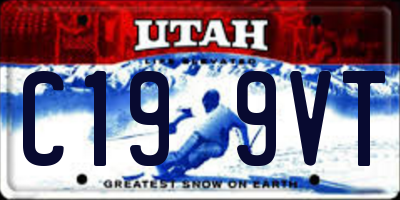 UT license plate C199VT