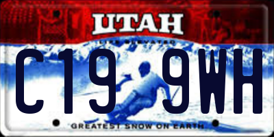 UT license plate C199WH