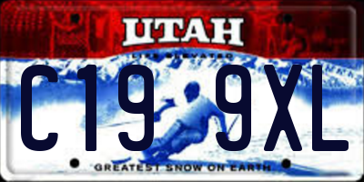 UT license plate C199XL