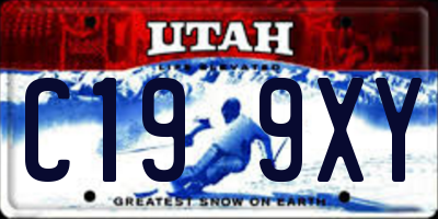 UT license plate C199XY