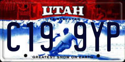 UT license plate C199YP
