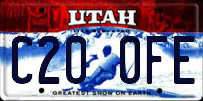 UT license plate C200FE