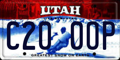 UT license plate C200OP